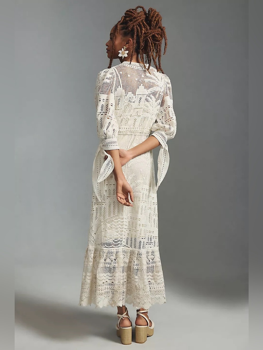 Farm Rio Morada Boa Guipure Dress PTP 18” - Picture 3 of 7